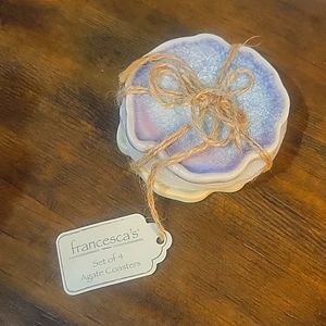 4 agate coasters